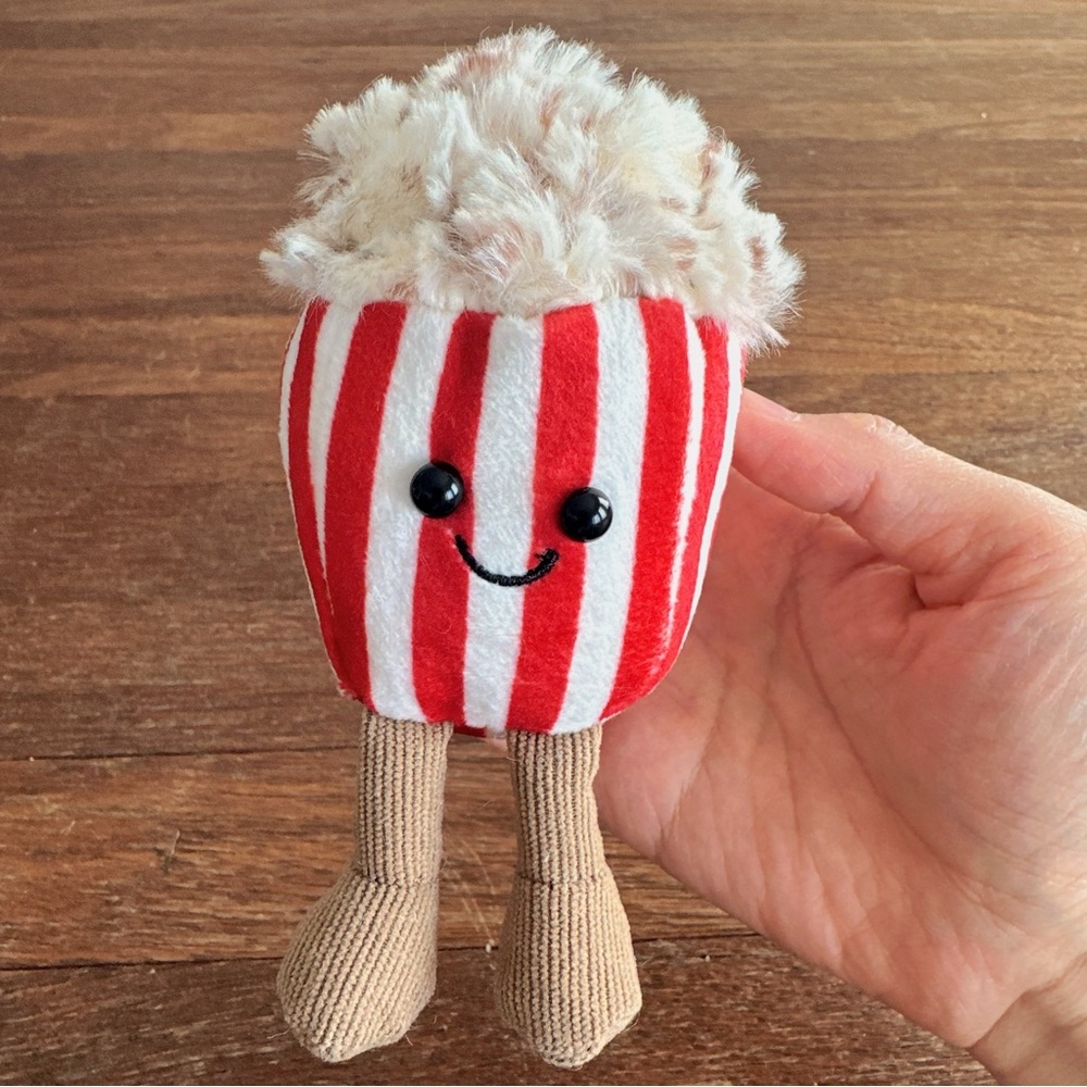 Cute Popcorn Plush Toy Aesthetic Kawaii Soft Stuffed Doll Funny Gift